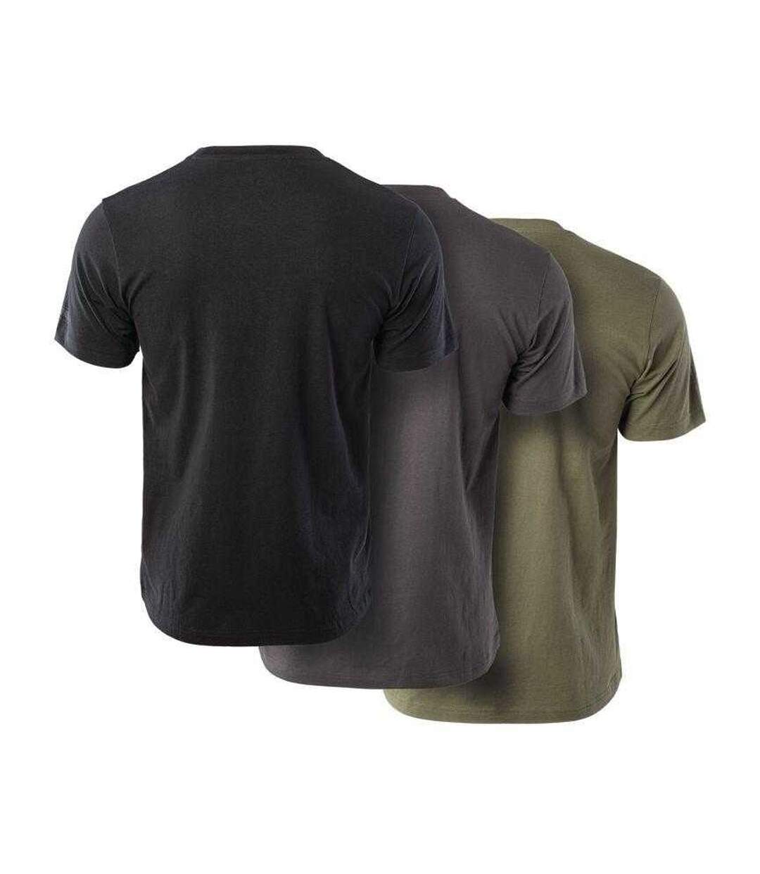 Pack Of 3  Mens Basic T-shirt  Green Grey Black Magnum-3