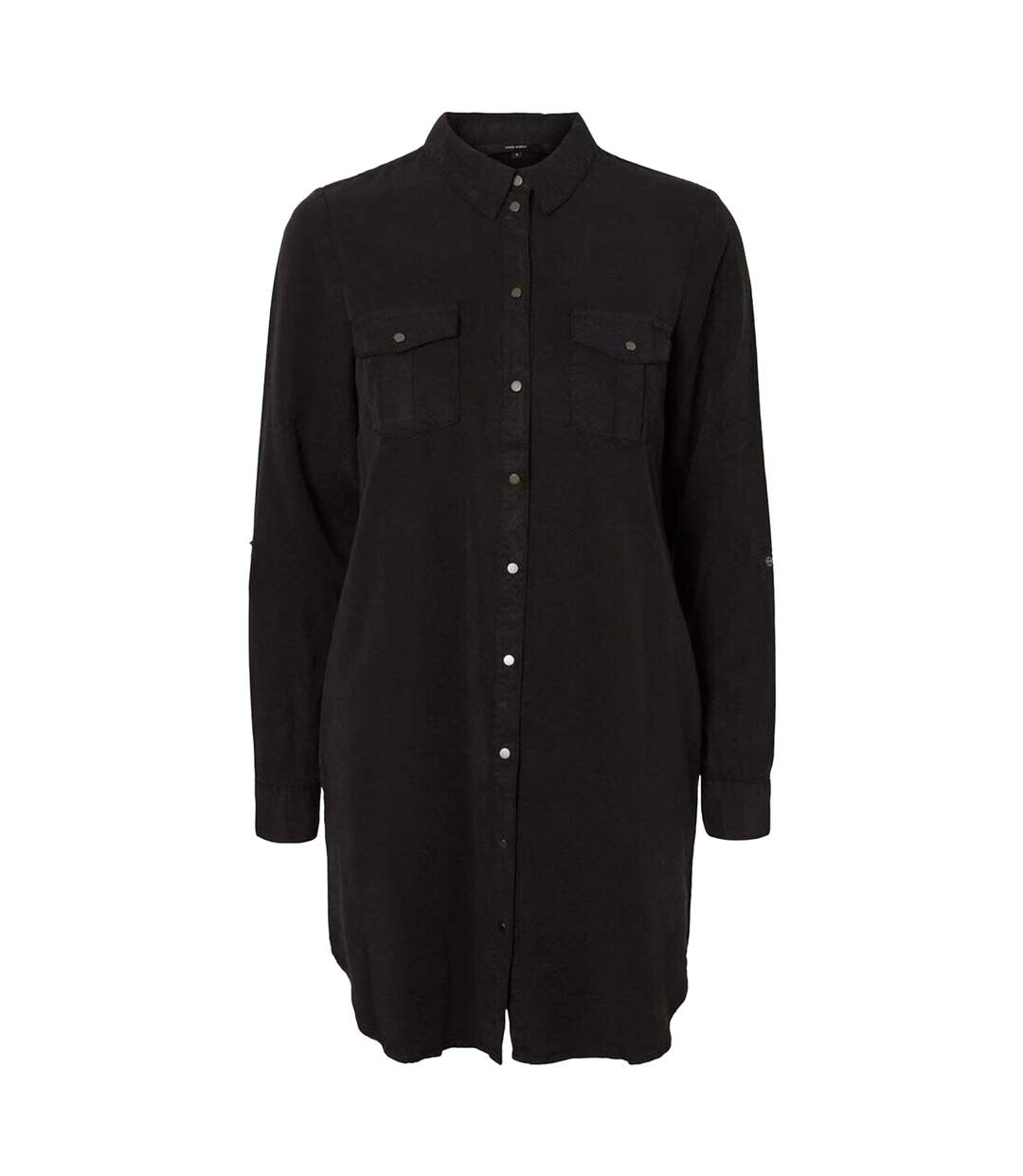 Robe Chemise Manches Longues Sigga Femme Noir Vero Moda-2