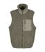 Mens Bonded Sherpa Gilet Pale Olive Build Your Brand-1