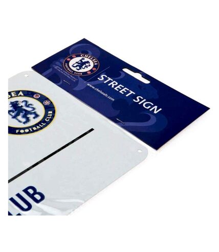 Chelsea FC Official Soccer Metal Street Sign (White/Black/Blue) (One Size)