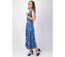 Robe longue sans manches LEANA imprimé floral bleu Coton Du Monde-3