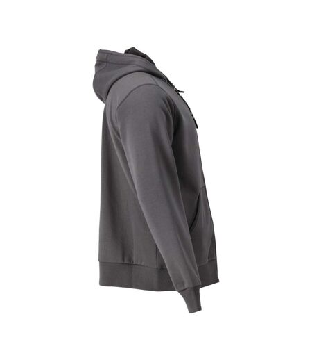 Unisex Adult Plain Full Zip Hoodie Stone Grey Mascot