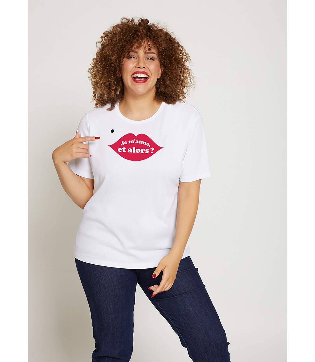 T-shirt à message en coton BIO-1