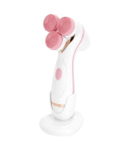 Brosse Nettoyante Visage 2 Têtes 17cm Blanc