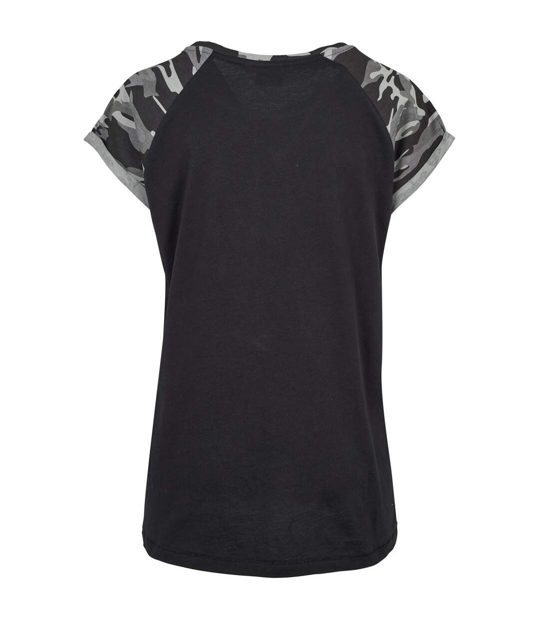 T-shirt Manches Raglan Motif/style Contrasté Femme Noir Noir Gris Gris Clair Urban Classics-2