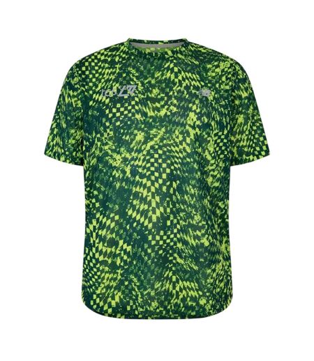 Haut Manches Courtes Course À Pied Homme Vert New Balance