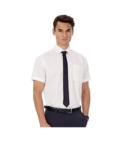 B&C Mens Smart Short Sleeve Shirt / Mens Shirts (White) - UTBC112