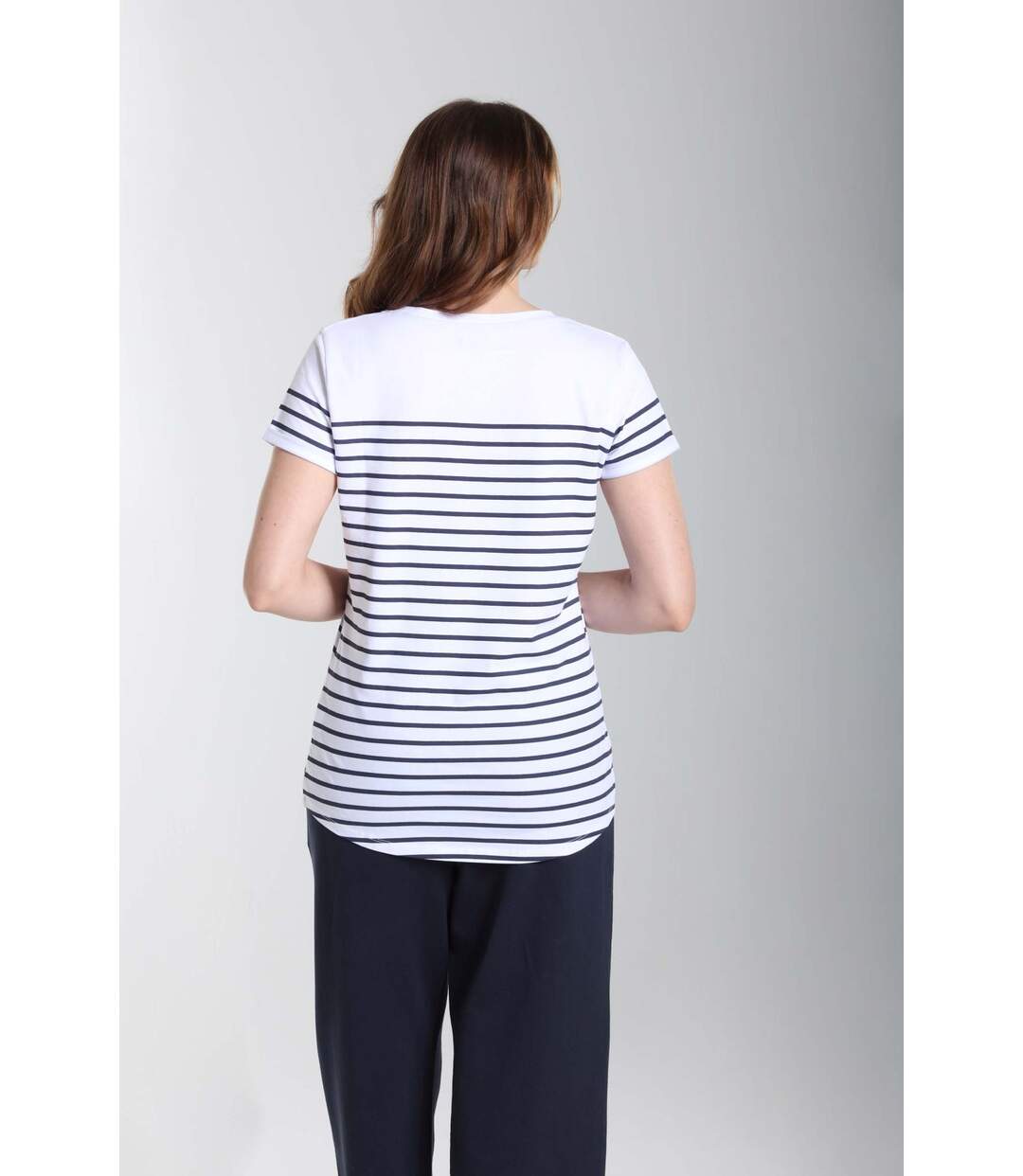 Tee shirt mariniere manches courtes femme Teeliner  | Gerard Pasquier-5