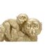 Statuette Déco Mère & Enfant Singe 29cm Or-3