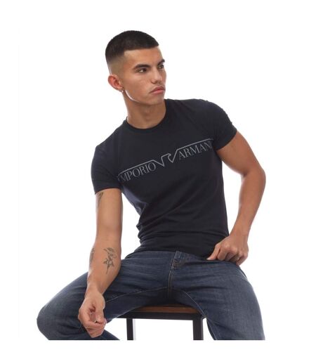 Mens Crew Neck T-shirt Navy Emporio Armani
