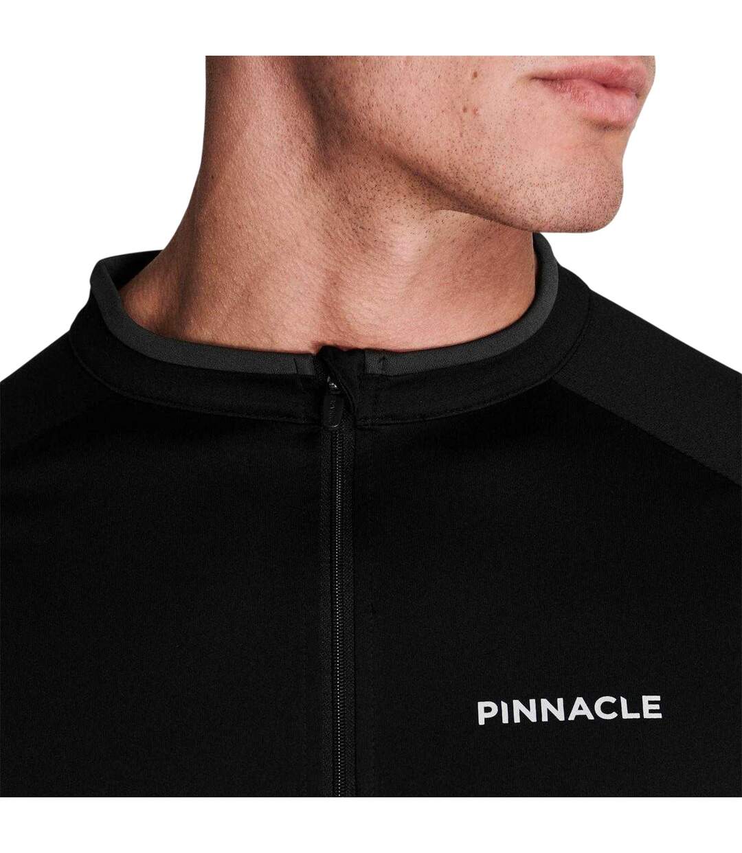 Mens Logo Long-sleeved Cycling Jersey Black Pinnacle-4
