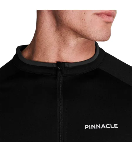 Mens Logo Long-sleeved Cycling Jersey Black Pinnacle