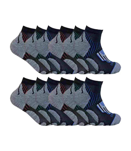 12 paires de chaussettes de cyclisme noires pour hommes