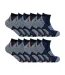 12 paires de chaussettes de cyclisme noires pour hommes-1