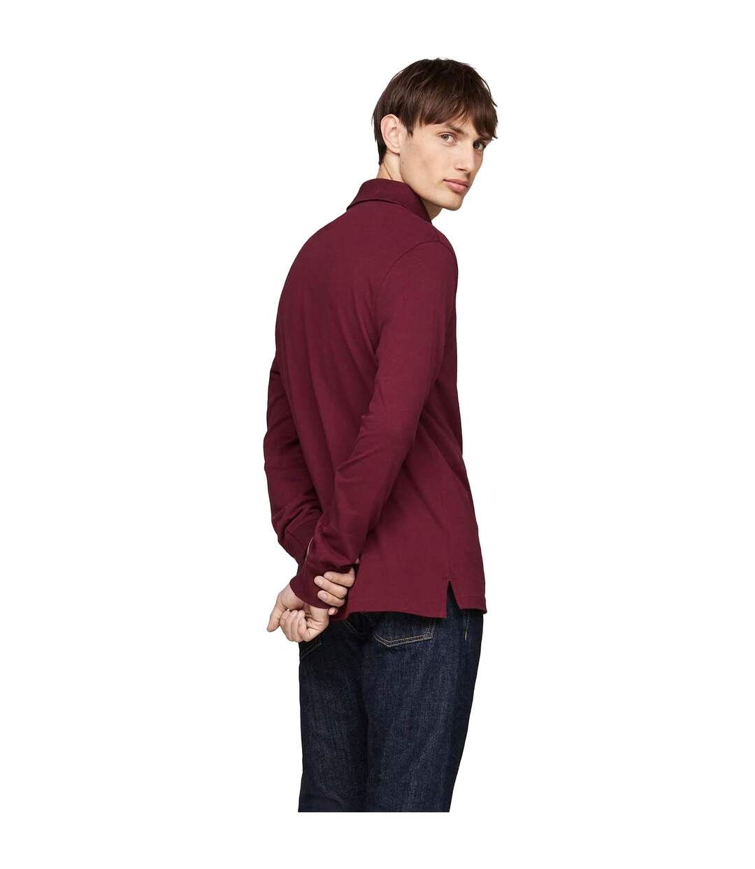 Mens 1985 Collection Long-sleeved Polo Shirt Purple Tommy Hilfiger-2
