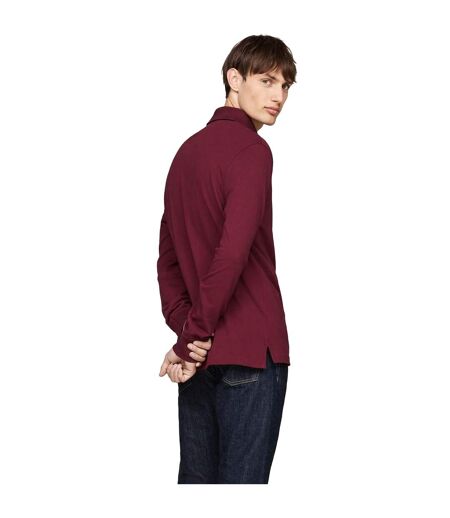 Mens 1985 Collection Long-sleeved Polo Shirt Purple Tommy Hilfiger