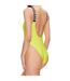 Maillot De Bain 1 Pièce Motif/style Logo Contrasté Femme Jaune Calvin Klein-2