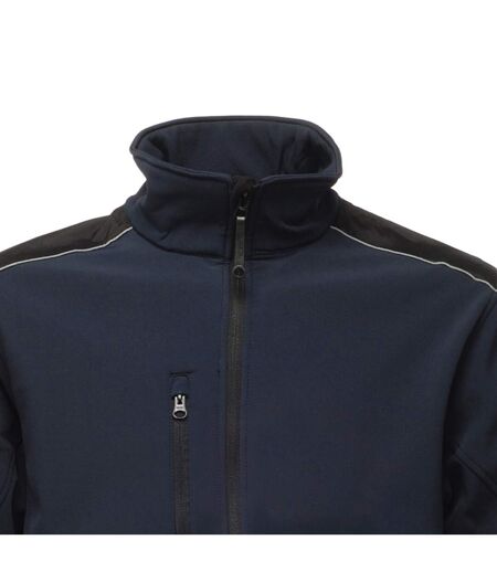 Regatta Mens Sandstorm Hardwearing Workwear Softshell Jacket (water Repellent) (Navy/Black) (UTRW1216)