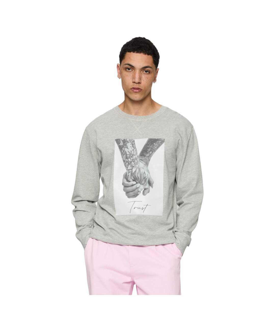 Gris Mister Tee-1
