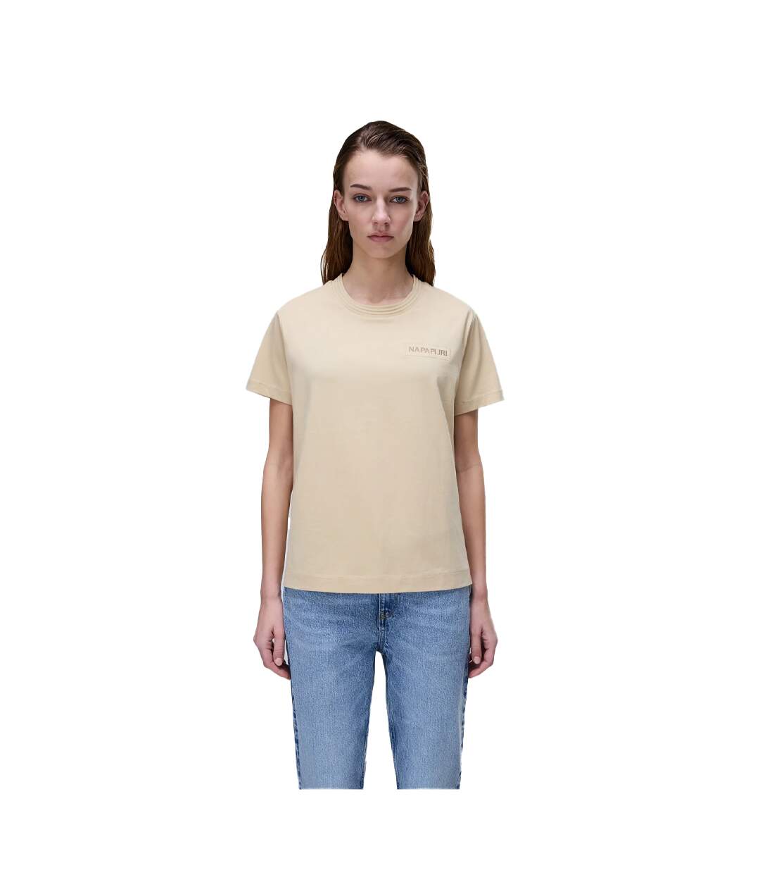 Womens/ladies Clarao Regular T-shirt Desert Napapijri-4