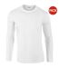 Lot de 5  t-shirts manches longues hommes blanc Gildan-1