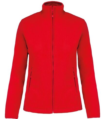 Veste micropolaire zippée - Femme - K907 - rouge