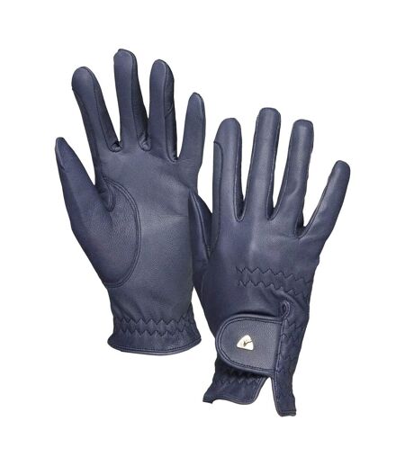 Gants D´équitation Femme Bleu Marine Aubrion