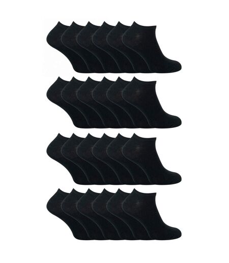 24 Pack Multipack Cotton Trainer Socks for Men & Women