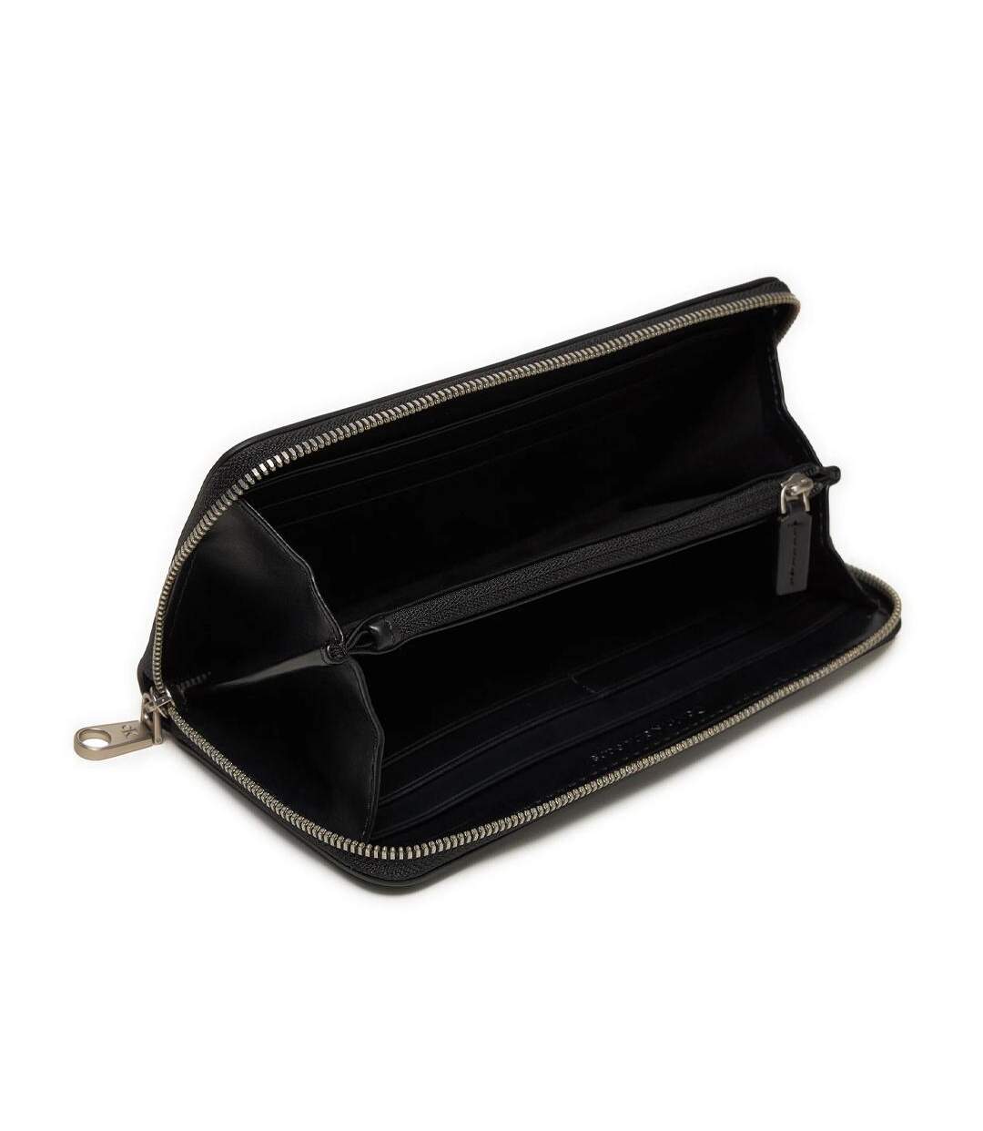 Portefeuille noir femme calvin klein jeans sculpted zip - taille unique-3