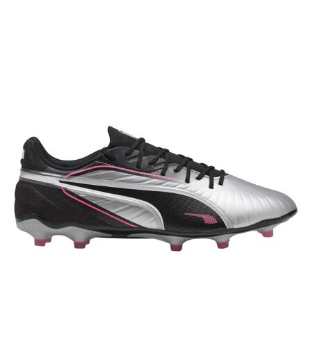 Mens King Match Firm Ground Football Boots Silver Black Puma