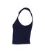 Womens/ladies Micro-rib Racerback Tank Top Solid Navy Bella + Canvas-2
