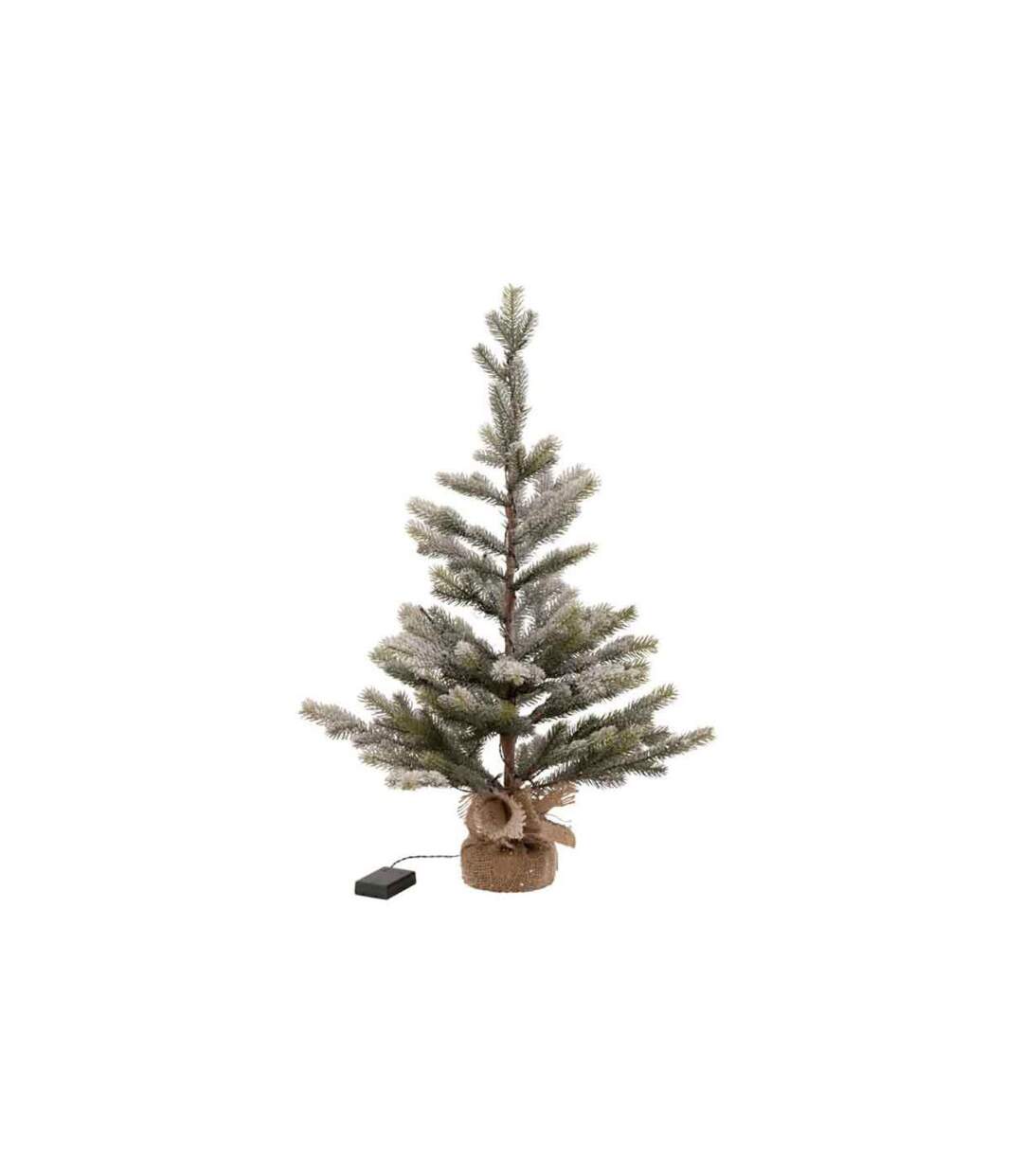Sapin de Noël Déco Led Enneigé 81cm Vert-1