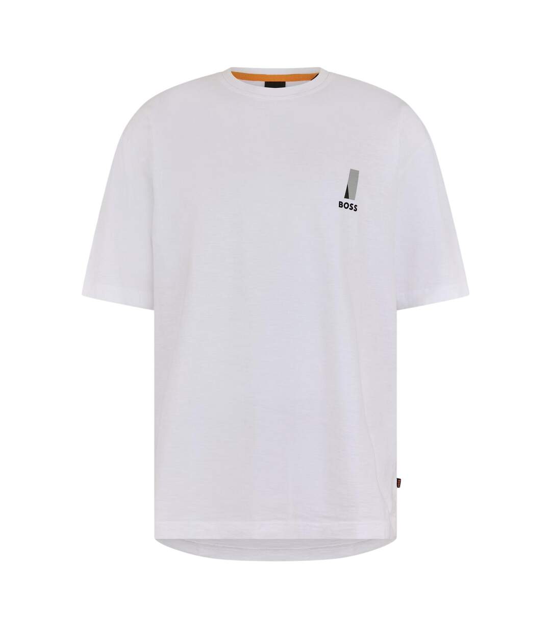 T-shirt Motif/style Imprimé Graphique Orange Homme Blanc Boss-2