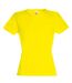 T-shirt manches courtes col rond - Femme - 11386 - jaune citron