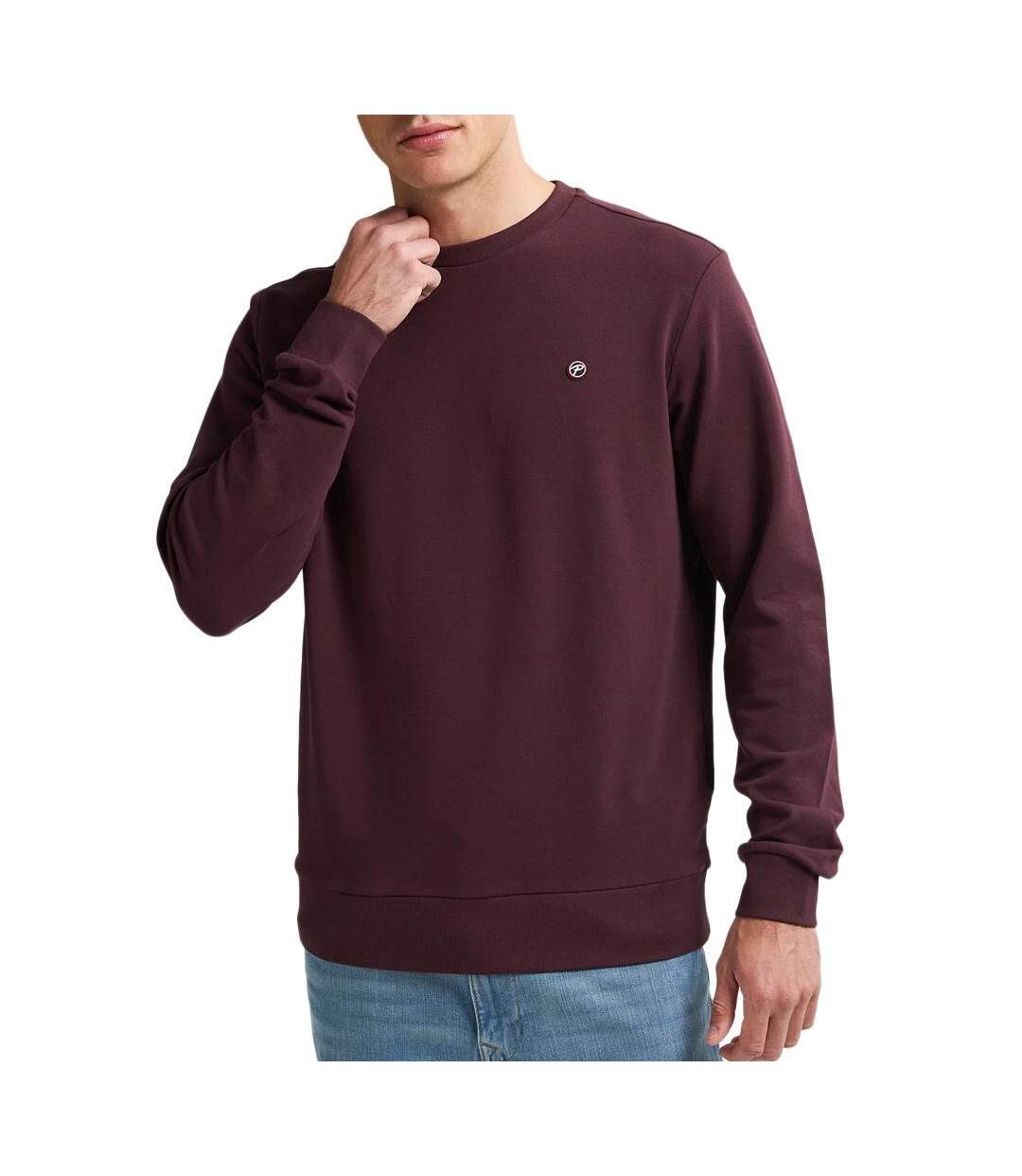 Sweat bordeaux homme petrol industries neck-1