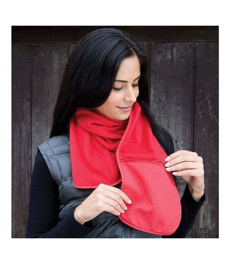 Result Active Anti-Pilling Fleece Winter Scarf With Zip Pocket (Red) (One Size)