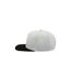 Atlantis Snap Back Flat Visor 6 Panel Cap (White/Black)