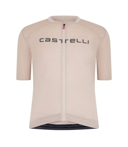 Maillot De Cyclisme Manches Courtes Prologo Lite Homme Orange Clair Anthracite Castelli