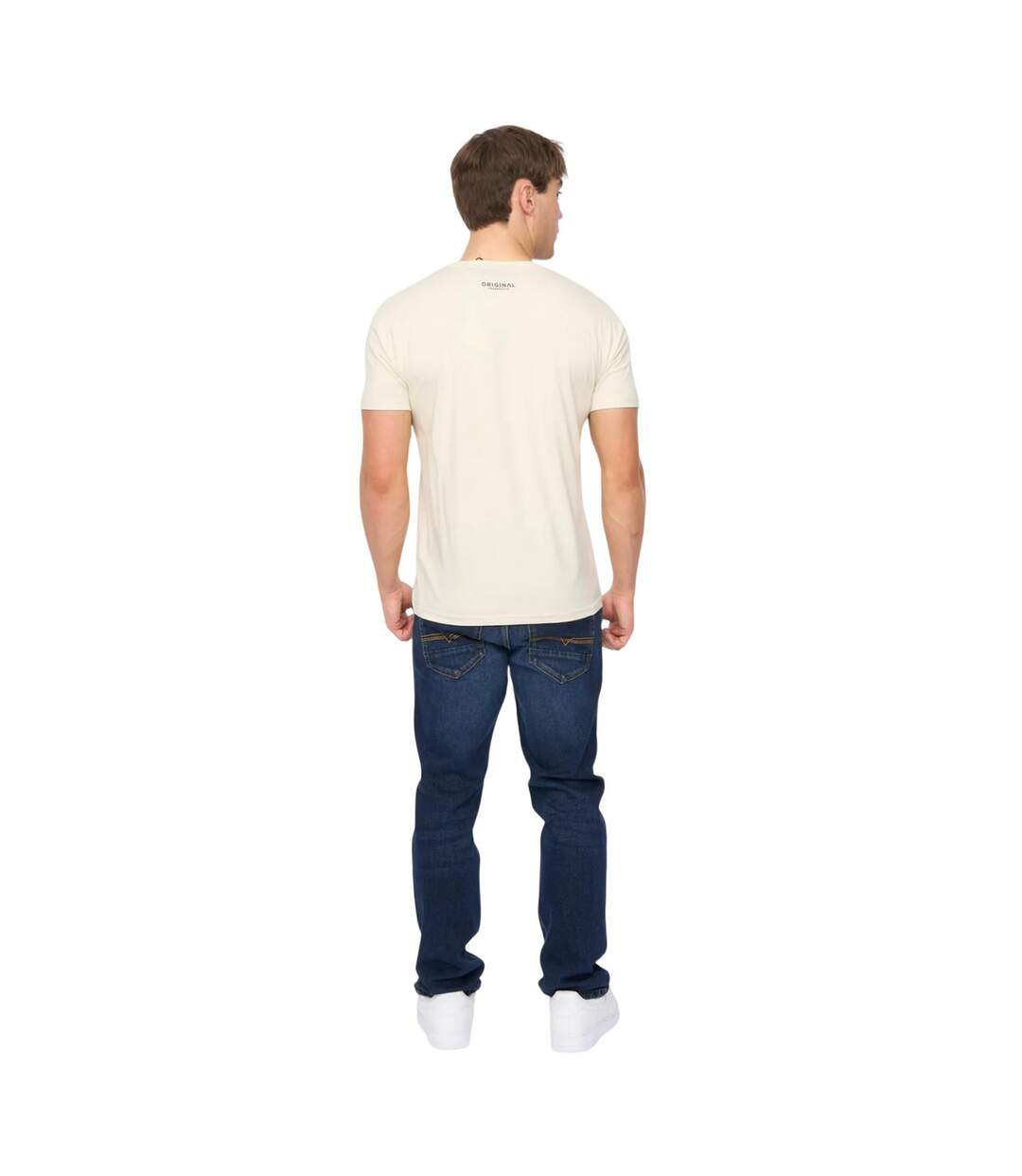 T-shirt Motocross Homme Blanc Cassé Crosshatch-3