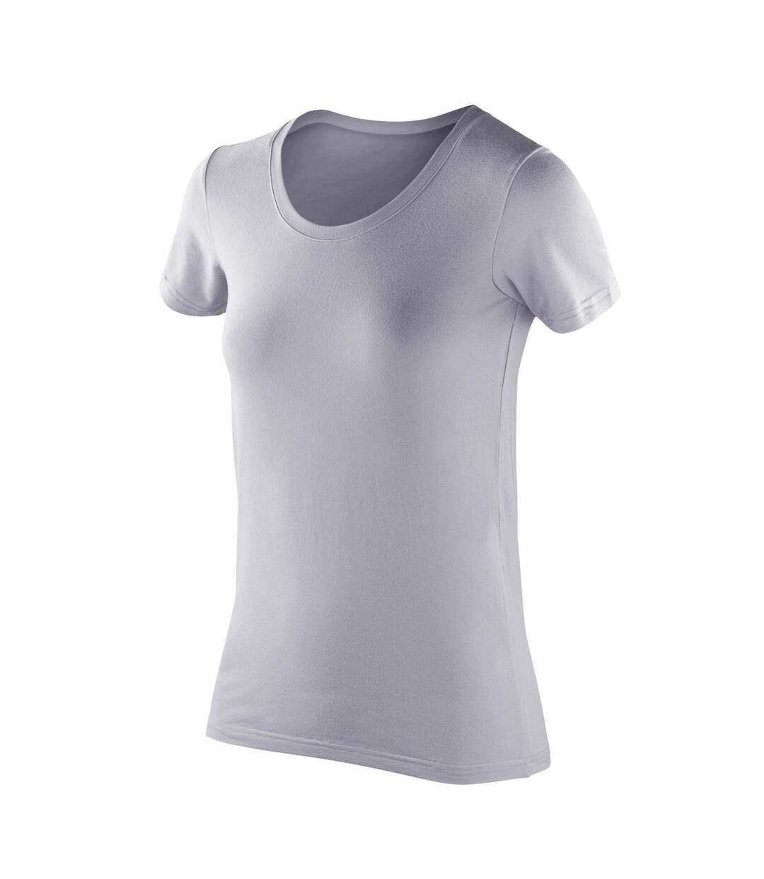T-shirt À Stretch À Manches Courtes Femme Gris Spiro-1