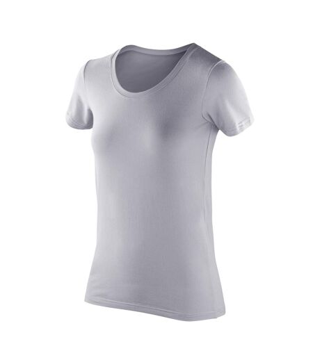 T-shirt À Stretch À Manches Courtes Femme Gris Spiro