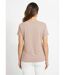T-shirt macramé coton uni manches courtes-2