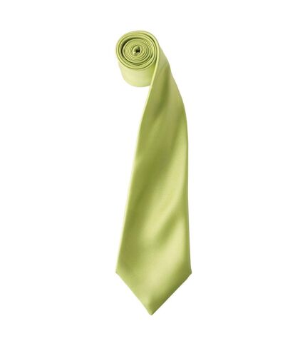Premier Unisex Adult Colours Satin Tie (Lime) (One Size)