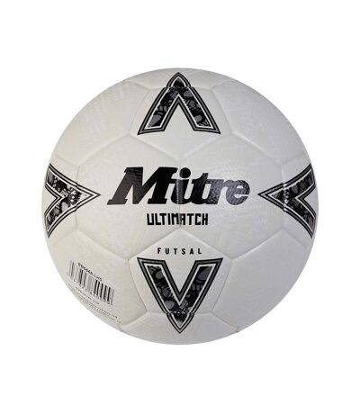 Ballon de foot ultimatch futsal taille 4 blanc / noir Mitre