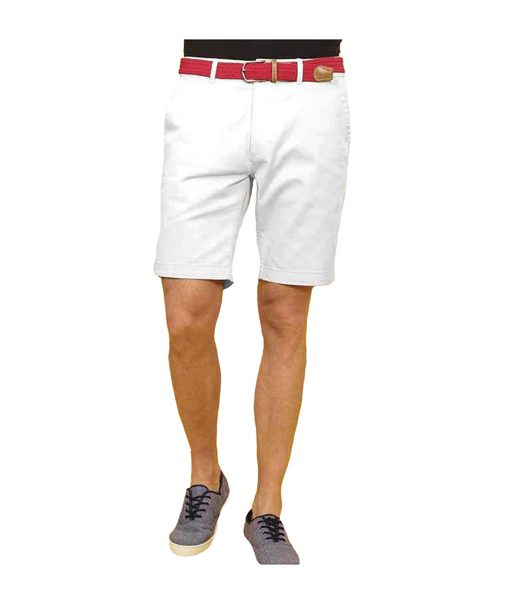 Asquith & Fox Mens Casual Chino Shorts (White) - UTRW4908-2