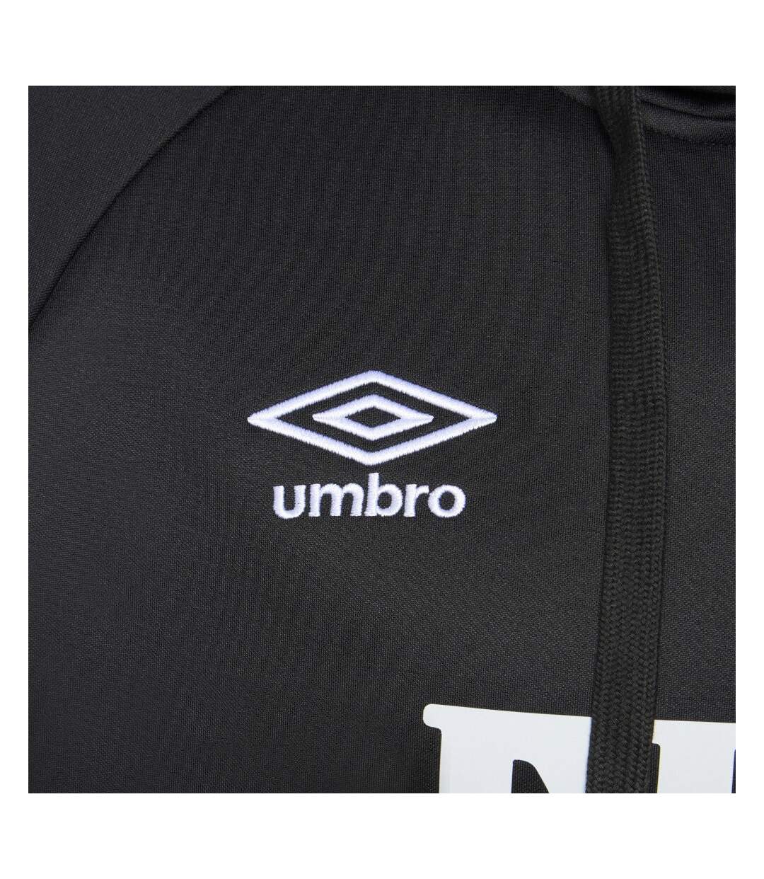 Unisex adult fiji rugby hoodie black Umbro-3
