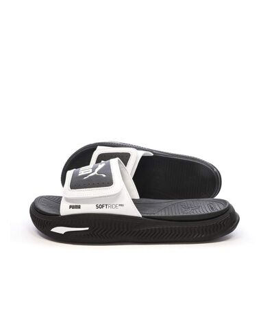 Claquettes blanche/noire homme puma softridepro - 40.5
