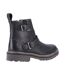 Womens/ladies Combe Zip Leather Ankle Boots Black Cotswold-2