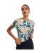 Womens/ladies Floral T-shirt Cream Ted Baker-4