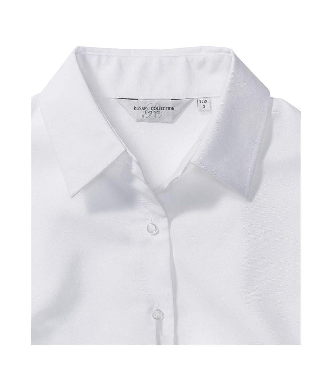 Collection Chemisier À Manches Longues Femme Blanc Russell-3